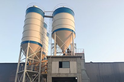 Xingtai, Hebei - HZSJ180 Concrete Mixing Plant - Successful Operation