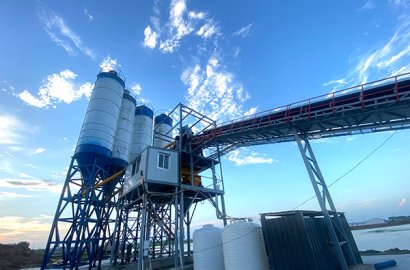 Jilin Baicheng - HZS120 Concrete Mixing Plant - Successful Operation