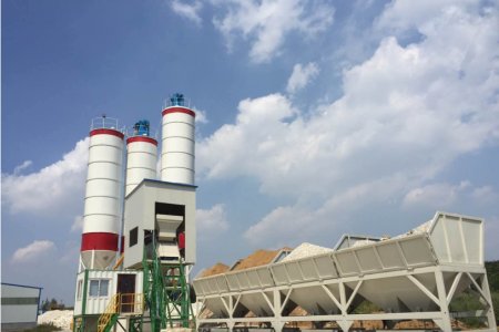 Huite takes you to learn about the HZS50 concrete mixing plant