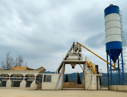 HZM75 Foundation Free Concrete Batching Plant