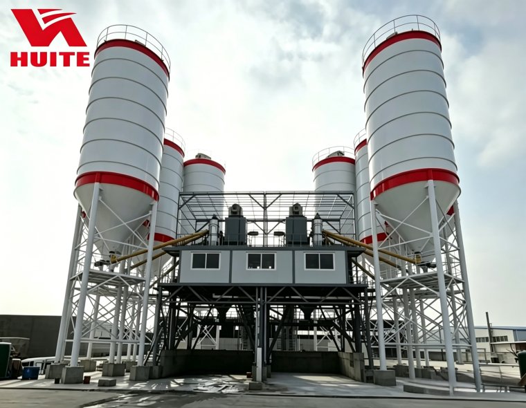 2HZS180 Dual Stationary Concrete Batching Plant For Sale | HUITE