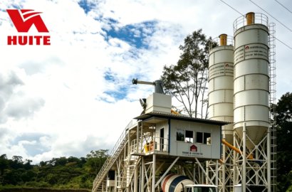 Indonesia - HUITE HZS90 Stationary Concrete Batching Plant - Successful Operation
