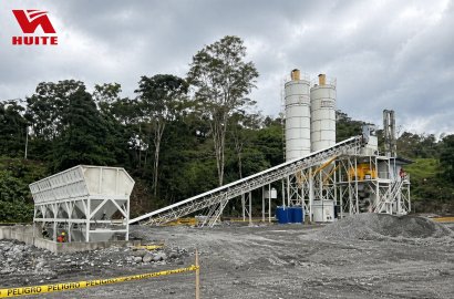 Ecuador-HuiTe HZS90 Concrete Batching Plant Installation Case - Successful Operation