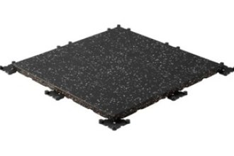 Gym flooring tiles with connectors