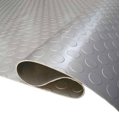 Non‑slip PVC coin flooring mat grey