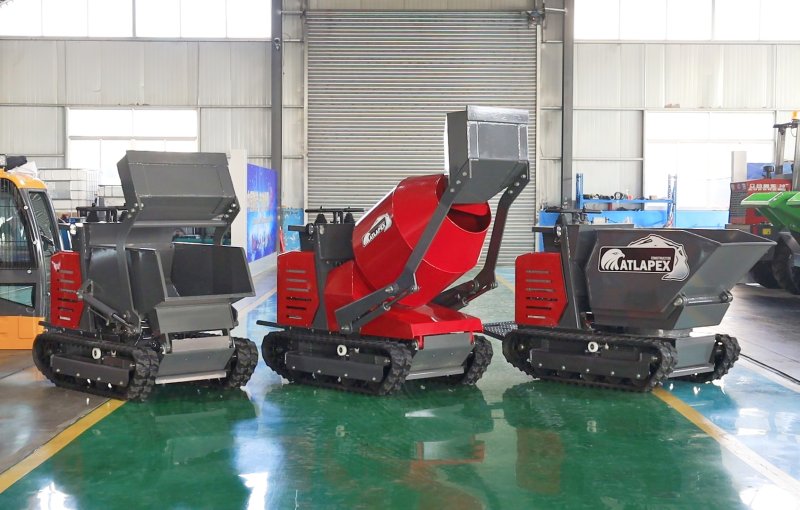 ATLAPEX Serie de Hormigoneras y Dumpers de Oruga Autocargables – Compactas, Potentes y Diseñadas para Terrenos Difíciles