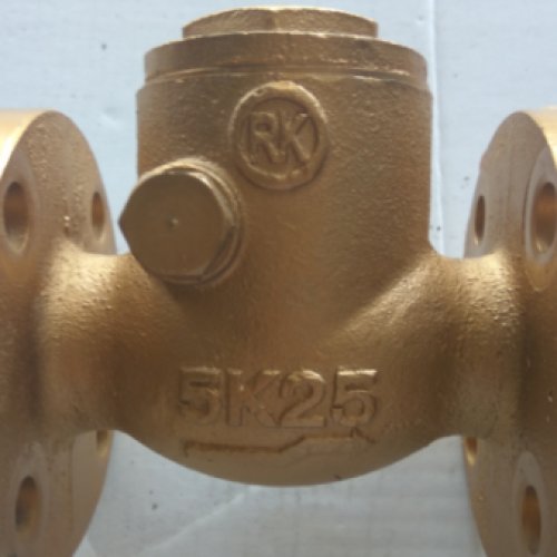 JIS F7371 Marine bronze/brass swing check valve 5K