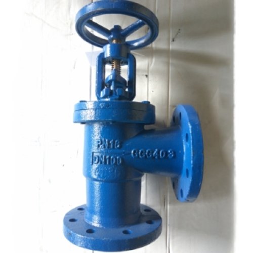 DIN marine cast iron/ductile iron right angle globe valve PN16