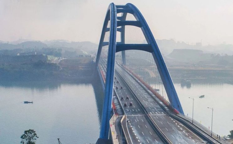 Puente De Estructura De Arco De Acero Reforzado