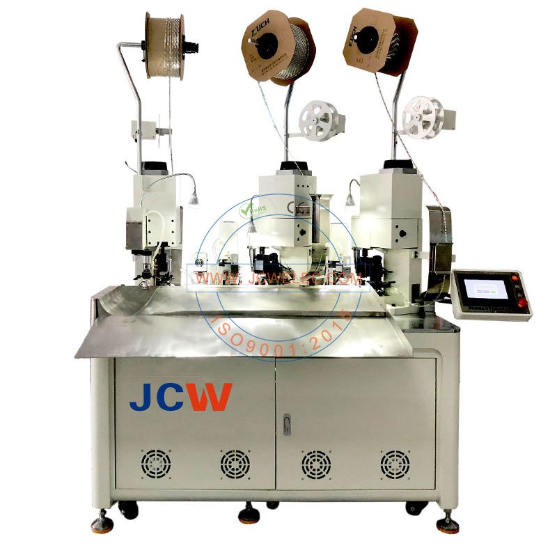 3-Sided Wire Crimping Machine Process 2 Wires & 3 Terminals
