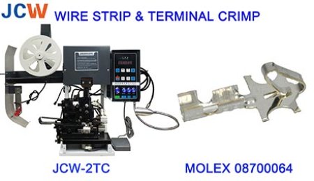 Wire Strip & Molex 08700064 Terminal Crimp Machine