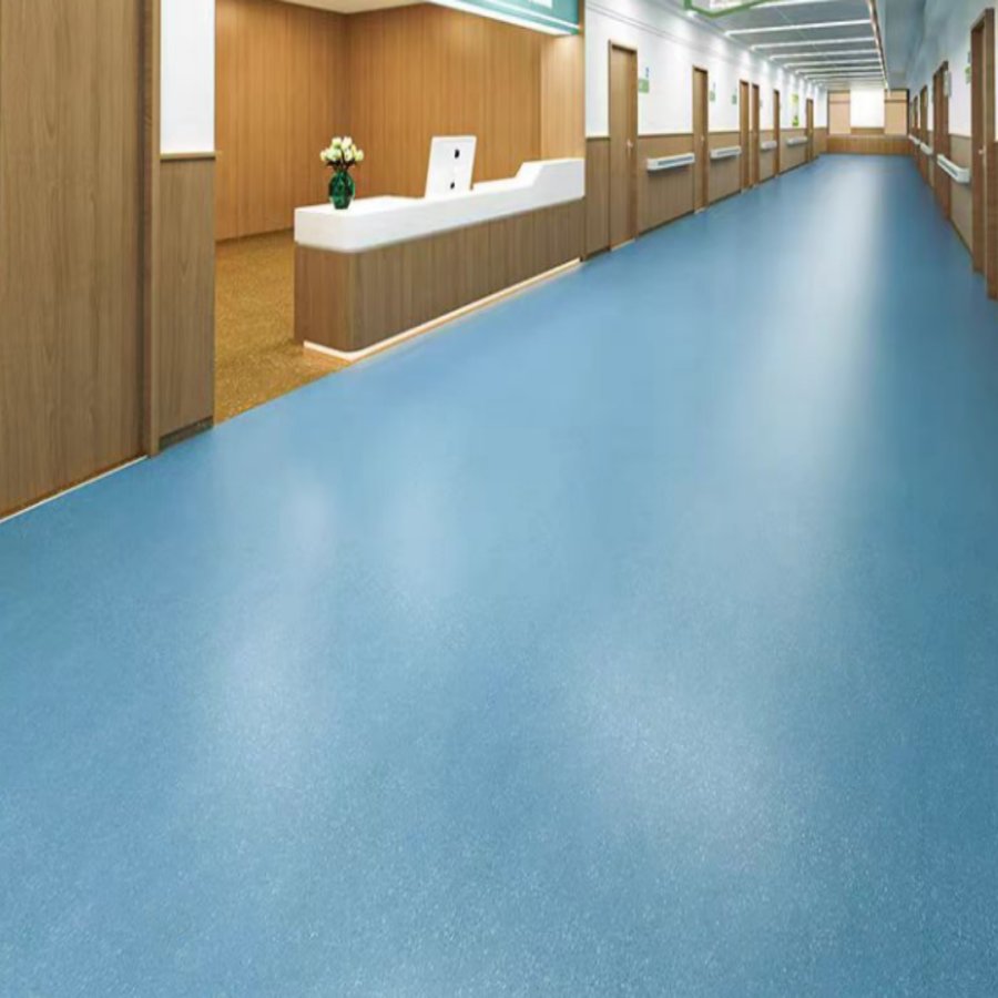 Antibacterial homogeneous PVC vinyl roll flooring for hospital operating room