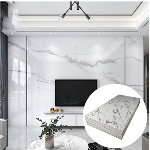 UV Marble Sheet White Swirl 2440x1220x3mm