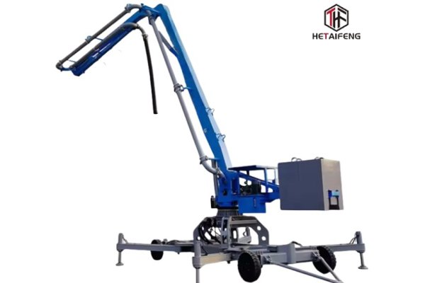 Wheel concrete placing boom