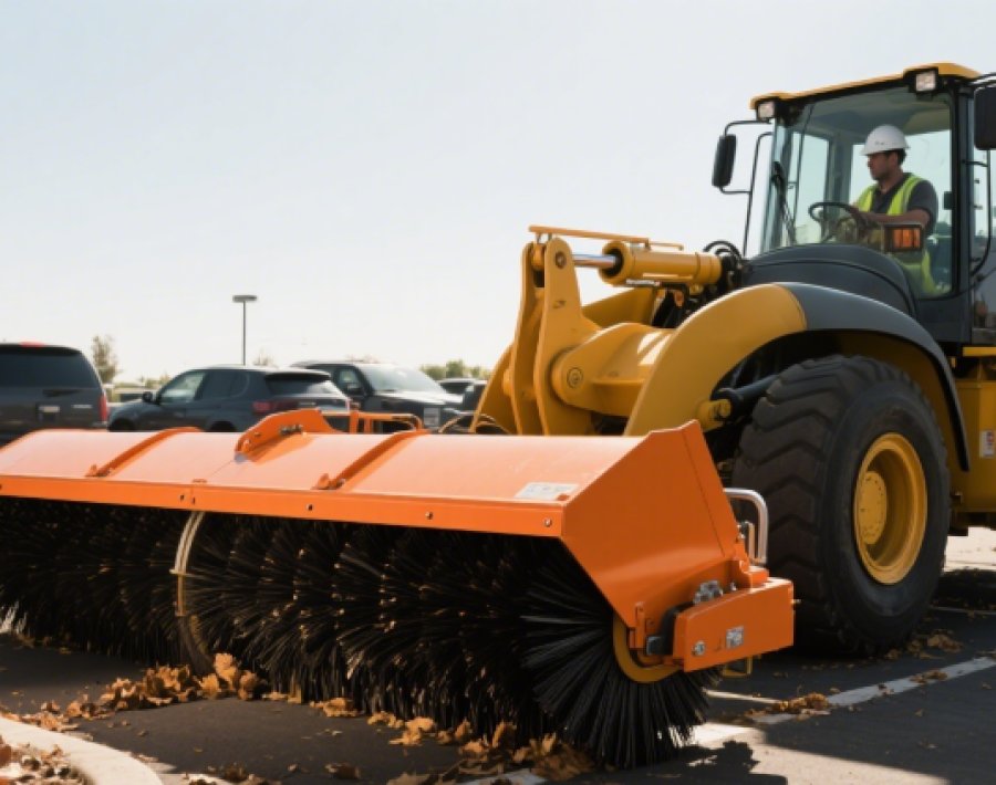 Backhoe Loader Attachment ---- Angle Broom