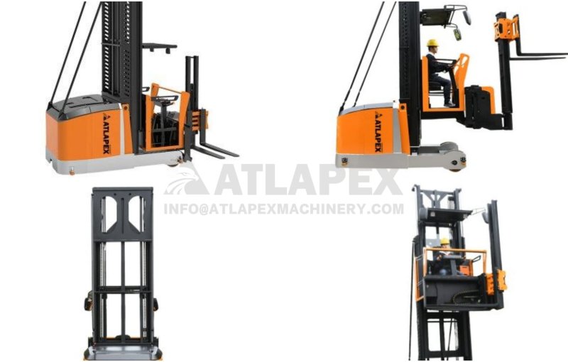 Apilador eléctrico de palets tipo asiento ATLAPEX con altura de elevación de 10000 mm