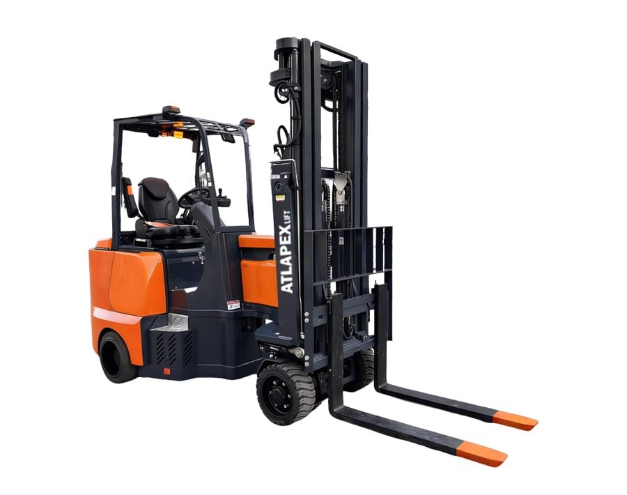 Carretilla elevadora eléctrica articulada de tres vías (con asiento) — 1,5 T, 2 T, 2,5 T, 3 T