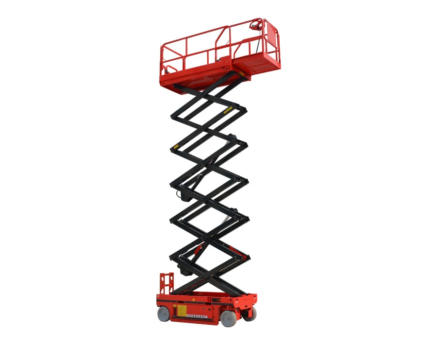 Plataforma elevadora de tijera autopropulsada con ruedas