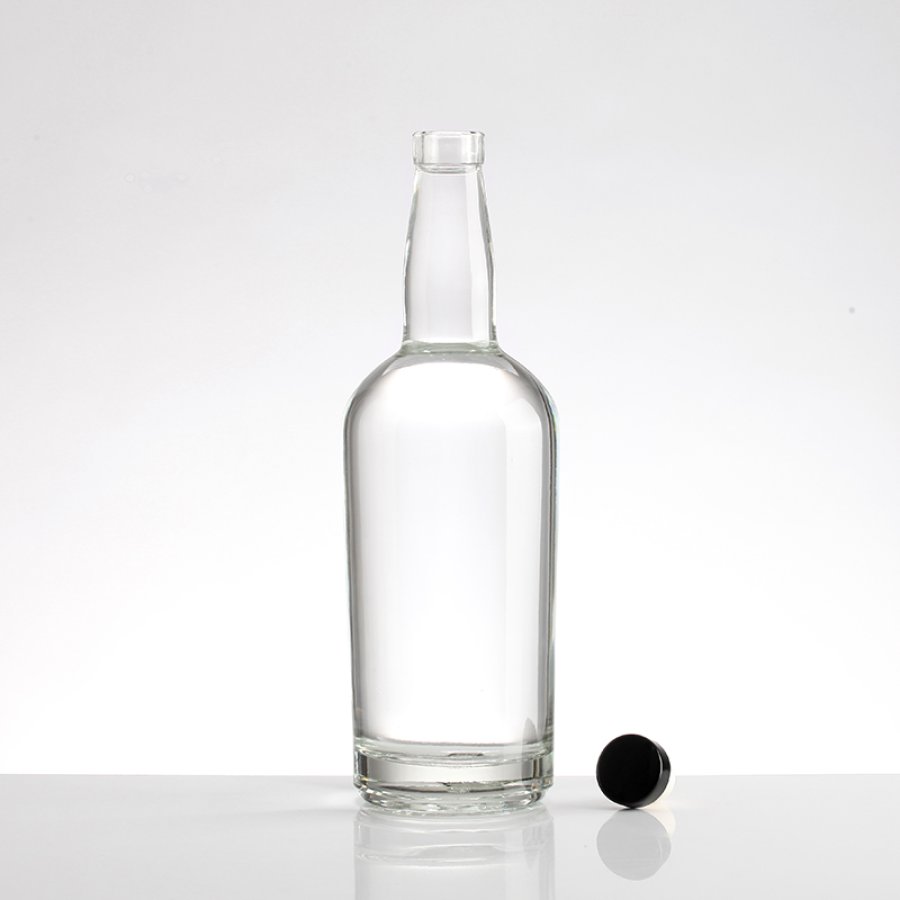 750ML Round Long neck Whisky Glass Bottle (3)