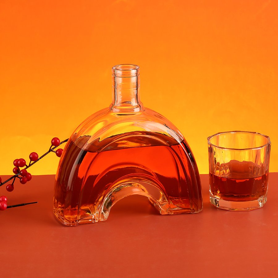 750ML arch unique brandy glass bottle  (1)