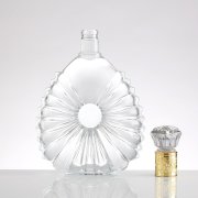 700ML brandy flower shaped glass bottle (5)