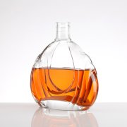 Strip Round Liquor Glass Bottle (2)