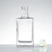 700ML  Square Whisky Brandy Glass Bottle 、750ML Customize Square Liquor Glass Bottle (3)