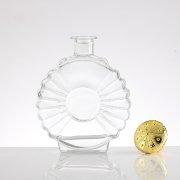 Round Flower Shape Liquor Glass Bottle (4)