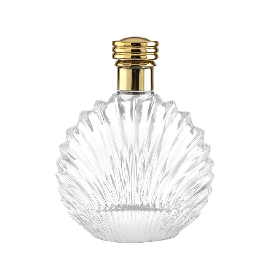 Shell shape flat glass bottle (3)