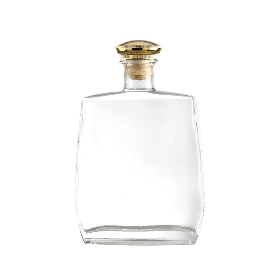 Flat Curved Glass Liquor Bottles (3)