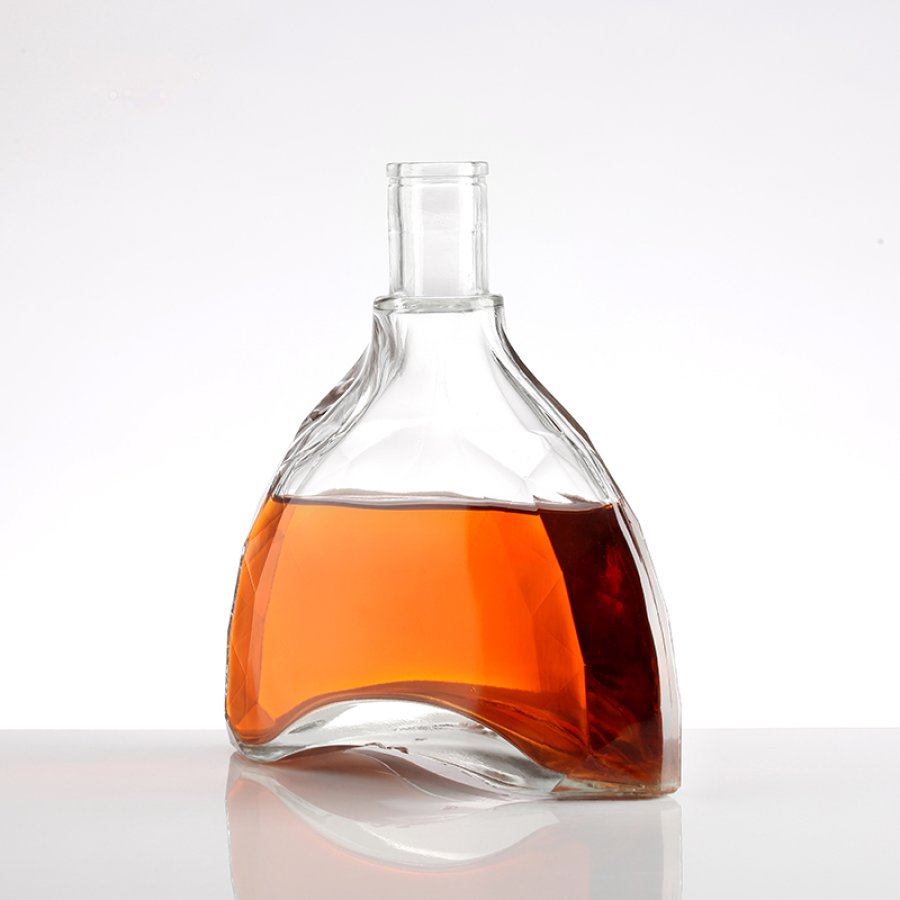 Flat Arched Liquor Glass Bottle (2)