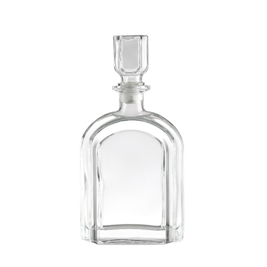 Flat Customize Whisky Brandy Liquor Glass Bottle (4)