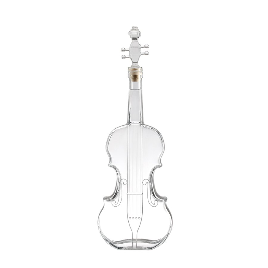 750ML Violin shape Liquor Glass Bottle  (2)