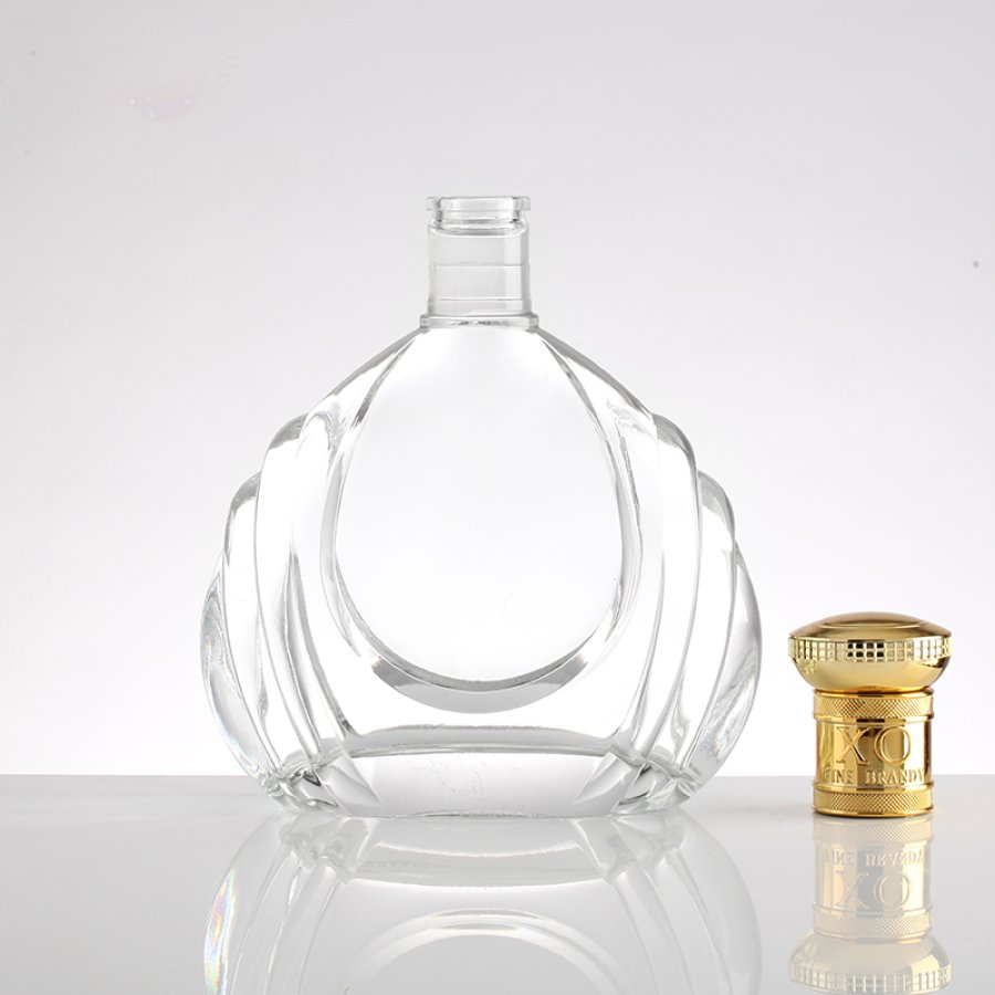 Strip Round Liquor Glass Bottle (4)