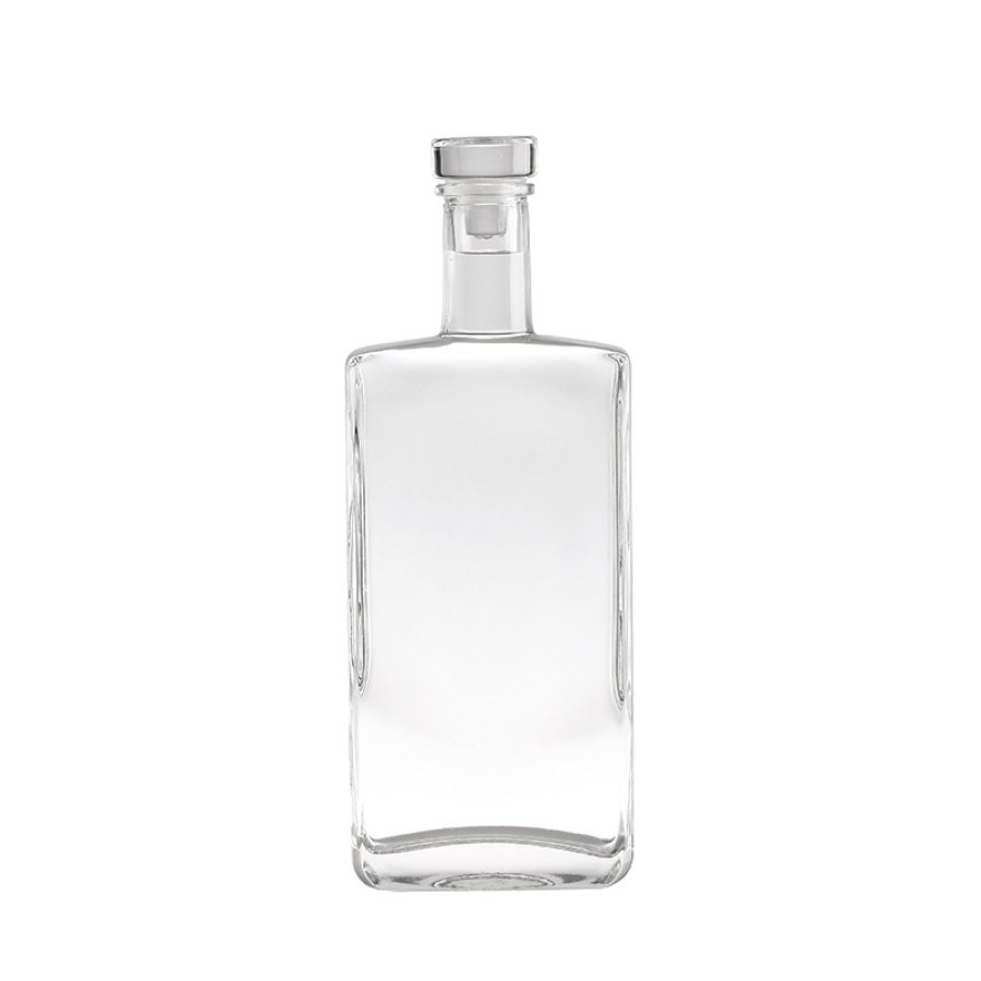 200ML Long Island  Liquor Whisky Glass Bottle ，375ML Square Whisky Tequlia Liquor Glass Bottl( (3)