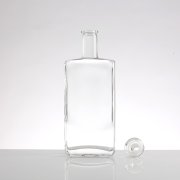 200ML Long Island  Liquor Whisky Glass Bottle ，375ML Square Whisky Tequlia Liquor Glass Bottl( (4)