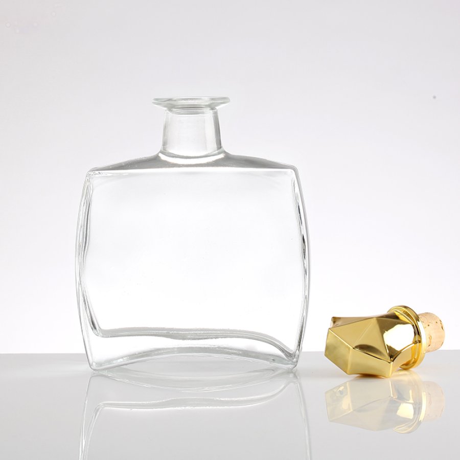 700ml flat Square brandy Glass bottle (5)