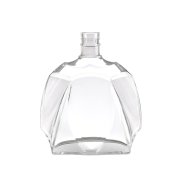 750ml  transparent flat brandy bottle (4)