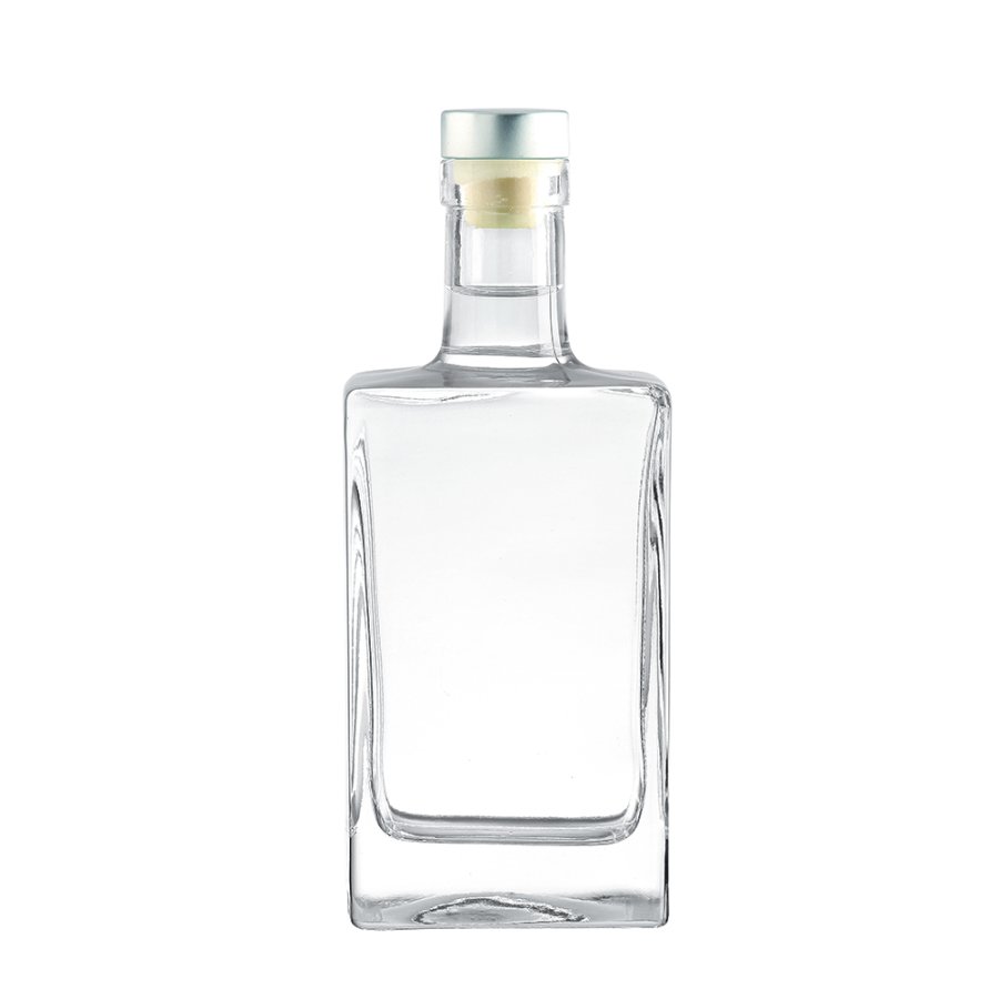 70cl Square Whisky Brandy Gin Glass Bottle  (6)