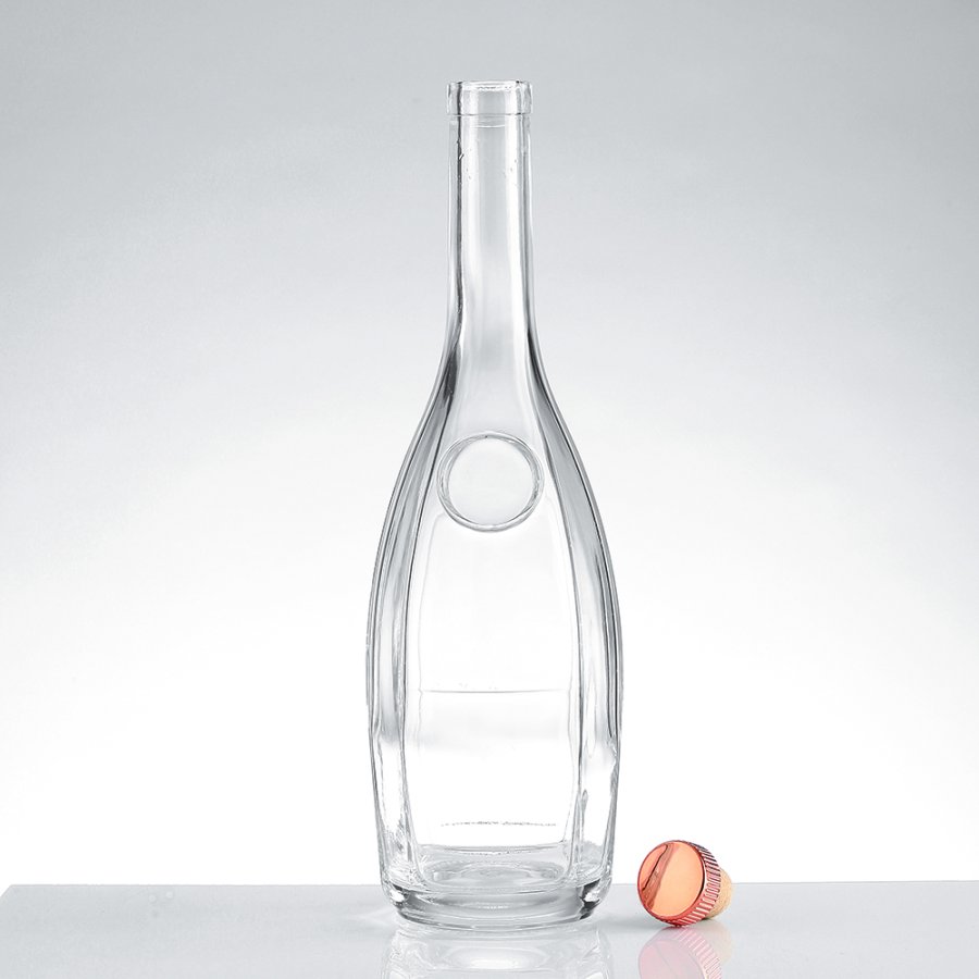 Round Whisky Gin Tequlia Brandy  Glass Bottle (4)