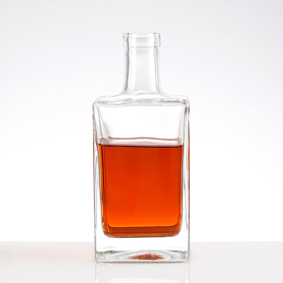 70cl Square Whisky Brandy Gin Glass Bottle，75cl Hot Sale Square Liquor Glass Bottle (4)