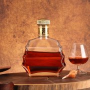 Flat 70cl special glass brandy bottle (1)