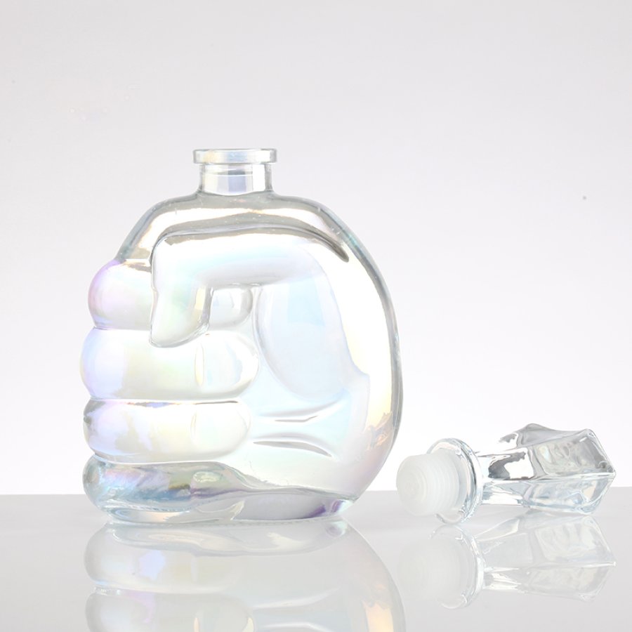 Fist shape glass spirit bottle (5)