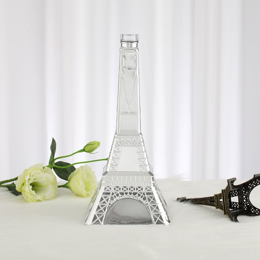 Tower Shape Metallic Glass Bottle (5)