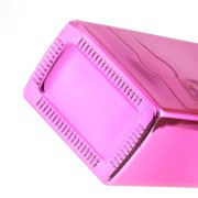 Pink Metallic Square Glass Bottle (4)