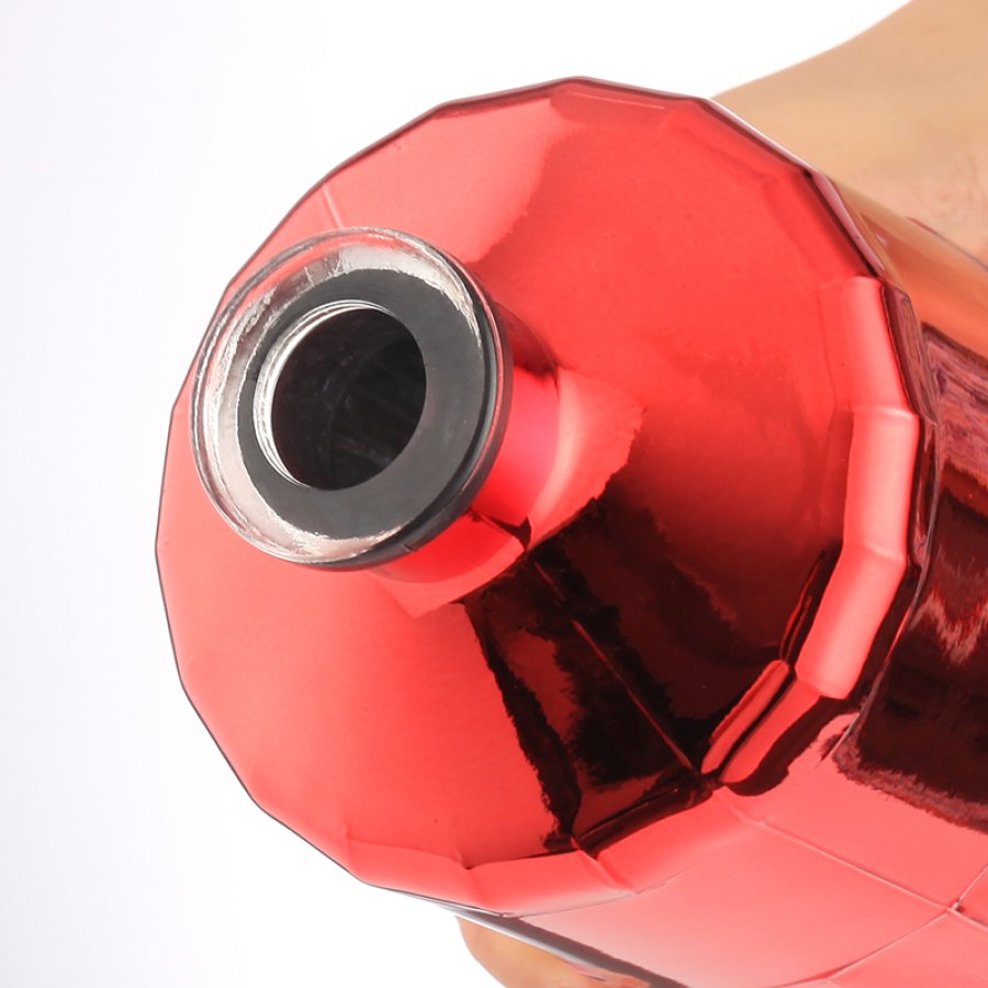 Red Cylindrical Liquor Glass Bottle (2)