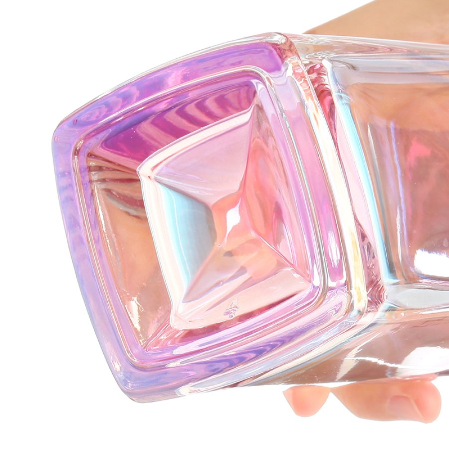 Pink Square Liquor Glass Bottle (4)