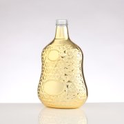 Golden Gourd Shaped Liquor Glass Bottle (2)