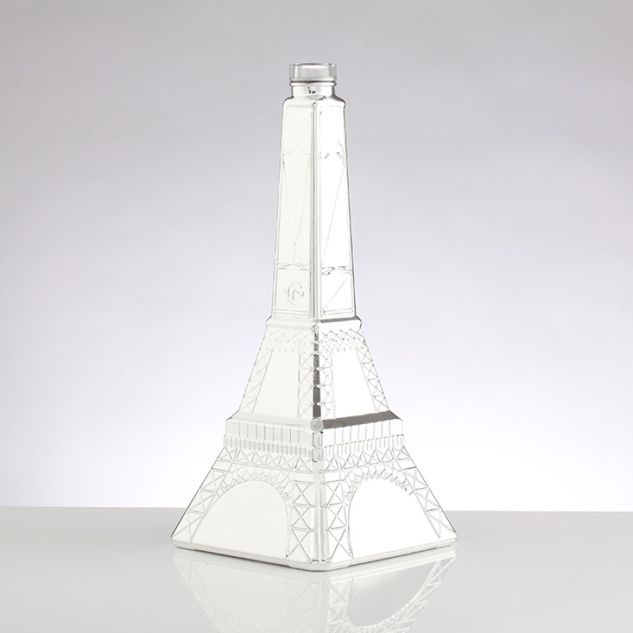 Tower Shape Metallic Glass Bottle (2)