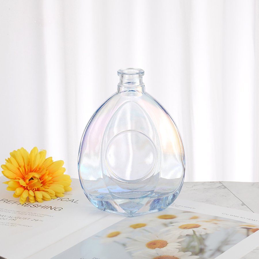 Blue Teardrop Liquor Glass Bottle (5)